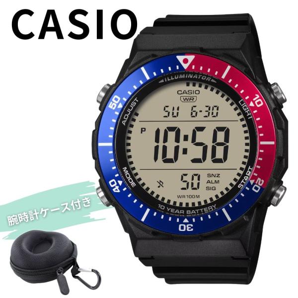 カシオ 腕時計 メンズ デジタル 見やすい 大画面 100m防水 黒 スポーツ 時計ケース付き 爆買...