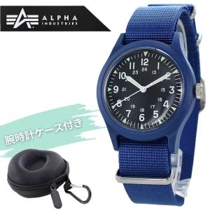 ALPHA INDUSTRIES◇クォーツ腕時計/アナログ/ステンレス/WHT/SLV