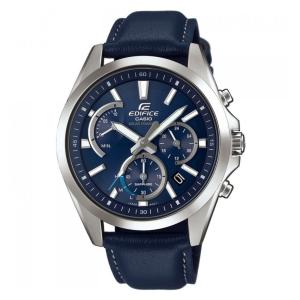 ソーラー CASIO カシオ メンズ EDIFICE エディフィス ストップウォッチ 防水 青文字盤 ブルー レザー EFS-S530L-2A 腕時計 手表 記念日 ポイント消化