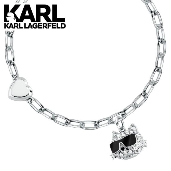 カールラガーフェルド 正規品 ブレスレット キャット チャーム 猫 シルバー ジュエリー レディース...