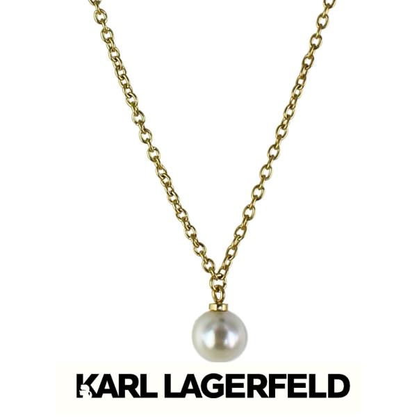 カールラガーフェルド 正規品 ネックレス パール 1粒 ゴールド ジュエリー レディース アクセサリ...