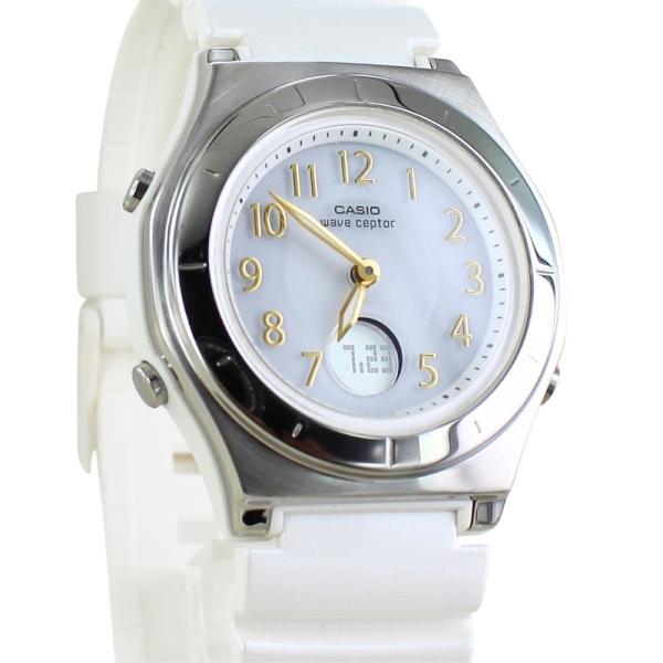 カシオ 電波ソーラー 腕時計 手表 レディース ソーラー電波時計 軽量 ホワイト クリスマスプレゼン...