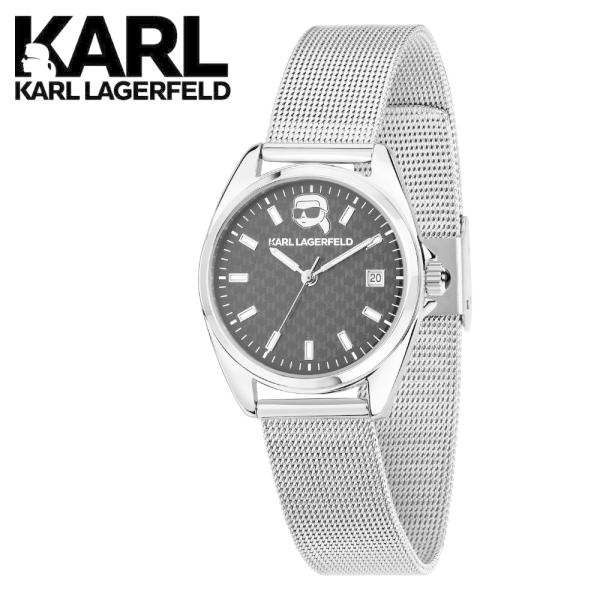 正規品 日本限定 カールラガーフェルド 腕時計 メンズ レディース メッシュベルト シルバー ブラッ...