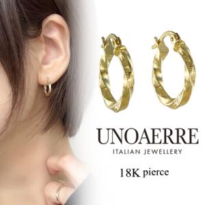 UNOAERRE（ウノアエレ） フープピアス K18YG : たかみ質店 Yahoo!店