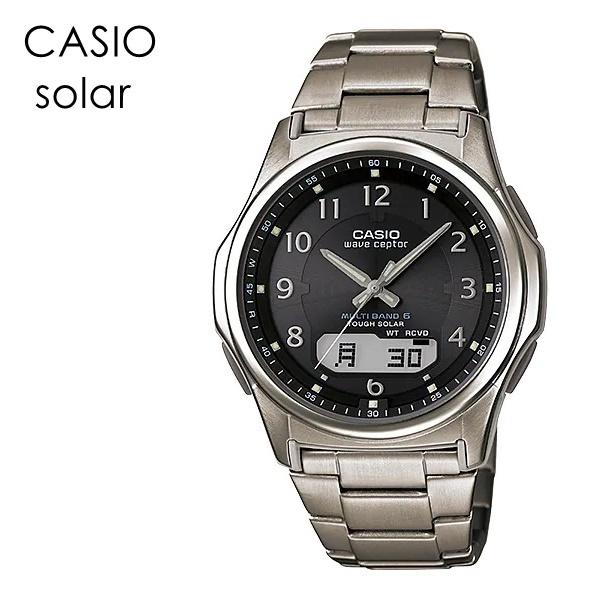 電波ソーラー 国内正規品 CASIO カシオ 腕時計 メンズ WAVE CEPTOR チタン アナデ...