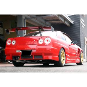 ER34 スカイライン 4ドア セダン ターボ用 砲弾マフラー 出口ロング