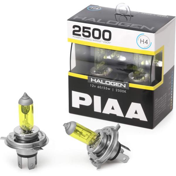 PIAA ヘッドライト・フォグランプ用 ハロゲン 2500K 車検対応 H4 2個入 HS504 ピ...