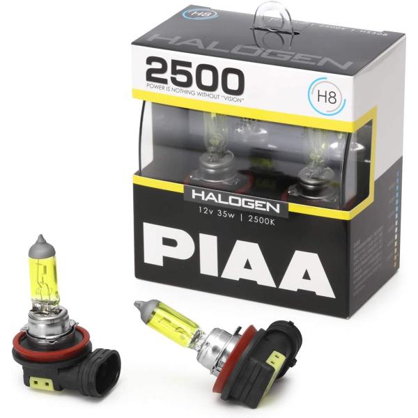PIAA ヘッドライト・フォグランプ用 ハロゲン 2500K 車検対応 H8 2個入 HS508 ピ...