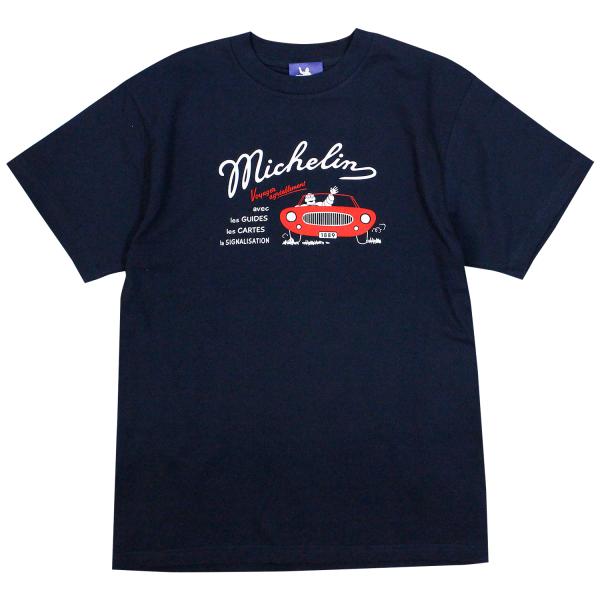 ミシュラン MICHELIN Tシャツ 半袖 DRIVE ドライブ ネイビー グレー 2022年新作...