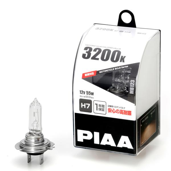 PIAA バイク用ヘッドライトバルブ ハロゲン 3200K 明るさ感110W H7 高耐震 1年保証...