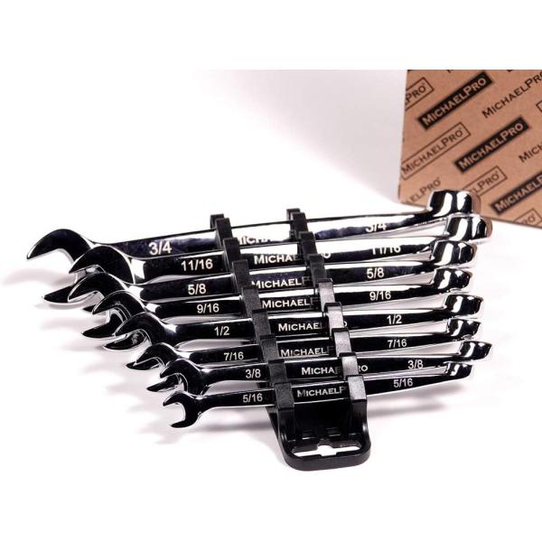 SAEコンビネーションレンチセット 8本セット マイケルプロ 工具 整備用品 メンテナンス 修理 D...