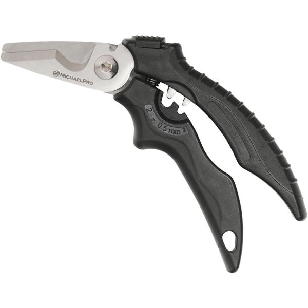 ケーブルクランピングターミナル付電気工はさみ(7インチアングルタイプ） 工具 整備用品 メンテナンス...