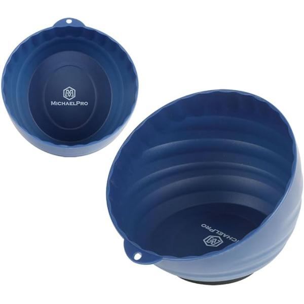 6インチ マグネットカップトレイ ナット ネジ ボルト等 小型工具に最適なパーツトレイ 強力マグネッ...