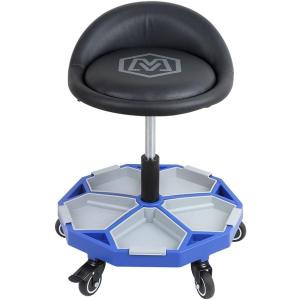 調節可能な空気圧ローリングメカニックスツール 耐荷重158kg 360°回転シート 高さ調節可能 取...