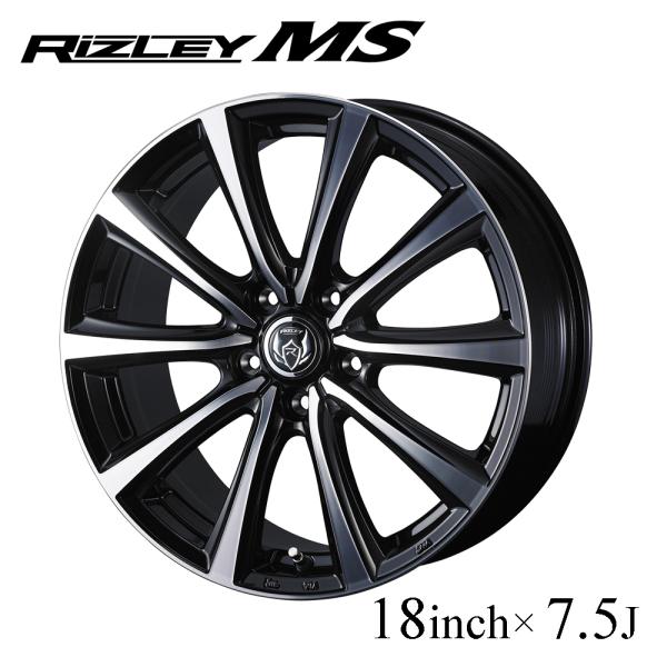 WEDS ホイール RIZLEY MS 18インチ 7.5J インセット38 48 5穴 PCD 1...
