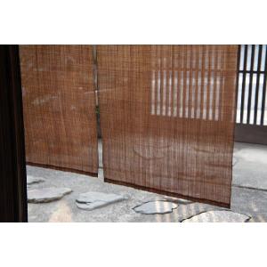 のれん 麻 無地 オーダー ロングも可 柿渋染...の詳細画像1