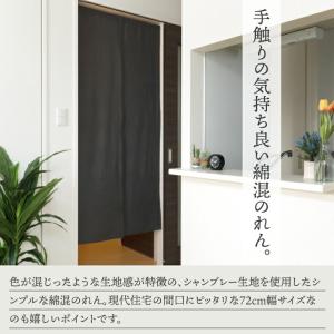 のれん 無地 綿 厚手 透けない 72cm幅 ...の詳細画像1