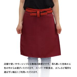 前掛け 無地 ポケット付き 有無 46×53c...の詳細画像1