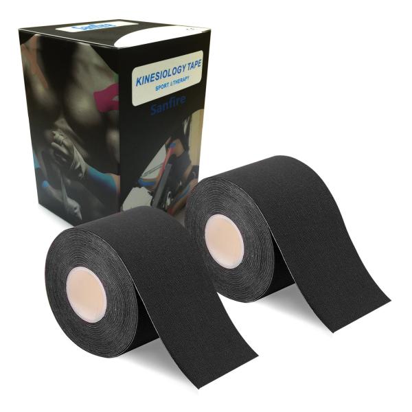 2巻入 テーピングテープ キネシオ テープ 筋肉・関節をサポート 伸縮性強い 汗に強い パフォーマン...