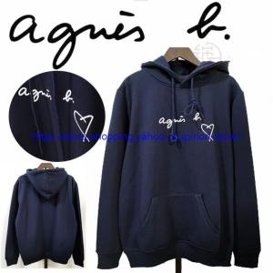 アニエスベー agnes b. パーカー ロゴ 長袖 トップス レディーズメンズ 秋冬ブラック ホワイト パーカーnori-store 送料無料