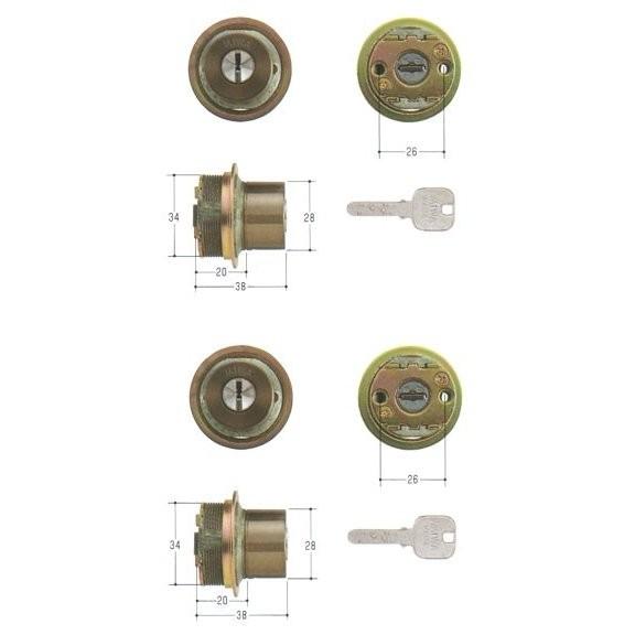 MIWA 美和ロック JNシリンダー LIXタイプ MCY-500 MIWA KABA 美和ロック ...