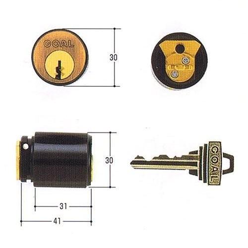 GOAL GCY-65 ピンシリンダー 装飾錠パルテノン用 PSタイプ 大カム仕様
