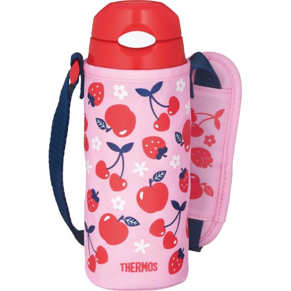 サーモス 水筒 真空断熱ストローボトル 400ml ピンクレッド 保冷専用 FHL-402F PK-...