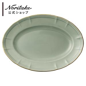ノリタケ プロポーザル アッシュ ゴールドライン 21cmプレート ( 電子