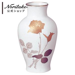 大倉陶園 金蝕バラ 23cm花生 ( ギフトボックス入り 花瓶 フラワー