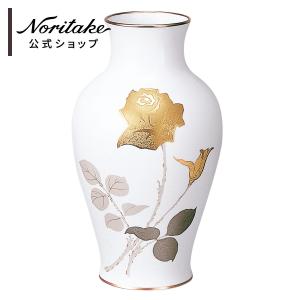 大倉陶園 金蝕バラ 28cm花生 ( ギフトボックス入り 花瓶 フラワー