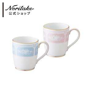 ノリタケ トレフォリオゴールド&プラチナ モーニングペア(色変り