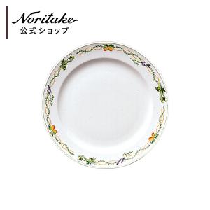 ノリタケ ホワイト ストライプ 21.5cmプレート ( 電子レンジ対応