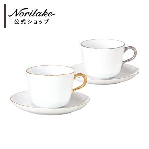 大倉陶園 ゴールドライン＆プラチナ モーニング碗皿ペア(金・白金) ( ギフトボックス入り コーヒーカップ おしゃれ ブランド｜noritake-official