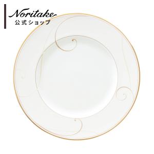 ノリタケ ホワイトパレス 27.5cmプレート ( ディナー皿 白 ゴールド