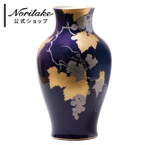 大倉陶園 金蝕バラ 28cm花生 ( ギフトボックス入り 花瓶 フラワー