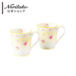 ノリタケ トレフォリオゴールド&プラチナ モーニングペア(色変り