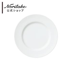 ノリタケ ホワイト ストライプ 21.5cmプレート ( 電子レンジ対応