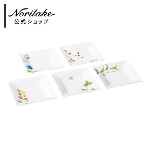 ノリタケ あづまの路 14cmボウルセット(5個)(絵変り) ( 電子レンジ対応