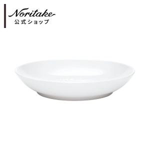 ノリタケ ワウ 23.5cmディーププレート(White on White) ( 電子レンジ対応 食洗機対応 カレー皿 パスタ皿 シチュー皿 おしゃれ ブランド｜noritake-official