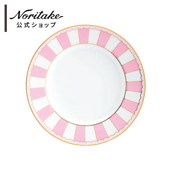 ノリタケ カーニバル “ピンク“ 21cmプレート(1枚) ( デザート皿 パン皿 サラダ皿 ピンク...