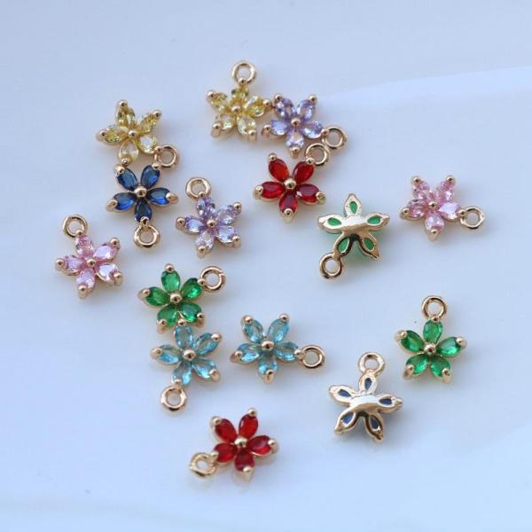 アクセサリーチャームパーツ ピアスパーツ 金具チャームパーツ マスクチャーム 立体５弁花 フラワー ...