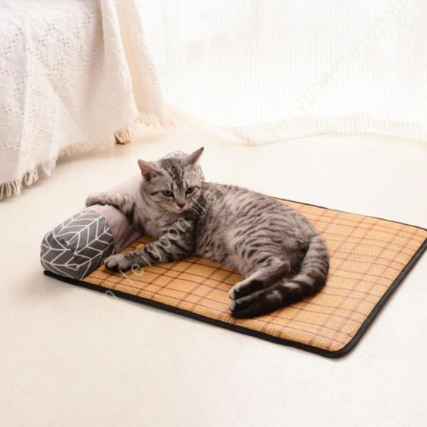 夏用ペットベッド 犬 猫 ペットソファ 猫ベッド 和式 和室 和風 畳 冷感 ペットソファー 涼しい...