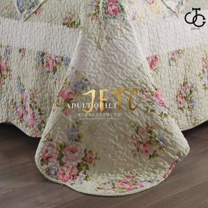 ベッドスプレッド ソファーカバー マルチ カバー 北欧風 田〓柄 ベッドカバー ベッドスプレッド 綿100%マルチ カバー キルト 北欧 キング＋枕カバー2枚 花柄