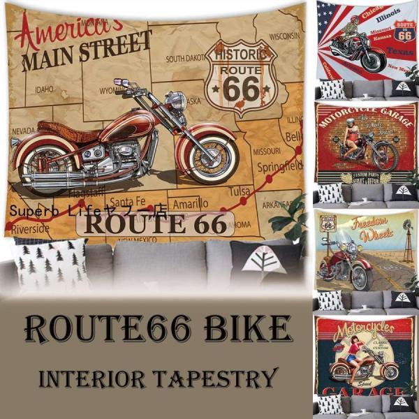タペストリー 西海岸 ルート66 バイク ツーリング ハーレーダビッドソン レンタルバイク クラシッ...