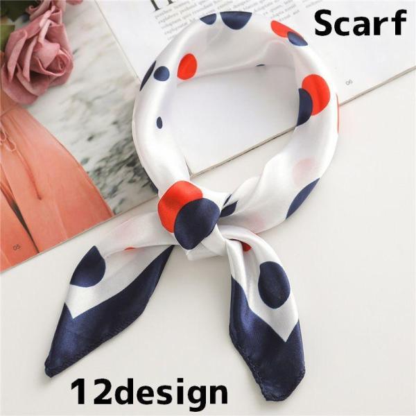 スカーフ レディース 女性 正方形 スクエア 50cm バッグスカーフ ストール バンダナ ヘッドア...