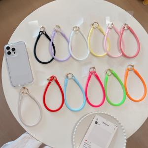 スマホ用リングストラップ ブレスレット ストラップホルダー リストストラップ 手首 落下防止 シリコン製 携帯 ケースに挟むだけ