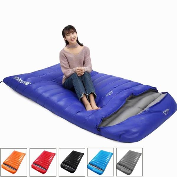 封筒型寝袋 2人用 ダークダウン　寝袋 春夏秋冬 シュラフ 洗える スリーピングバッグ　軽量　コンパ...