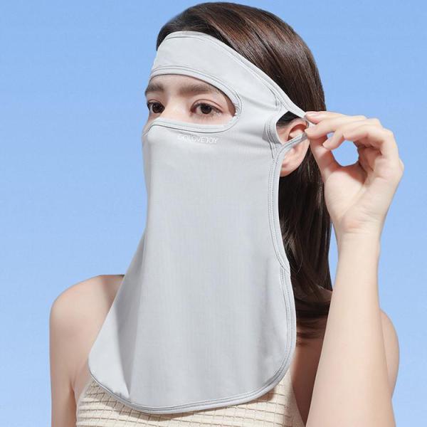 2点セット UPF50+ 冷感マスク ひんやり 涼感 フェイスカバー ランニングマスク フェイスマス...