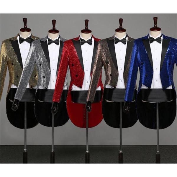 燕尾服　　キラキラ　メンズ　　タキシード　メンズ タキシード　演出服 華麗な王族服 王子様 ヨーロッ...