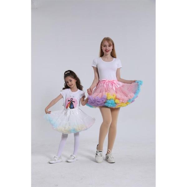 チュールスカート フリルスカート ダンス 衣装 ふわふわチュールレース ジュニア フレア スカート ...
